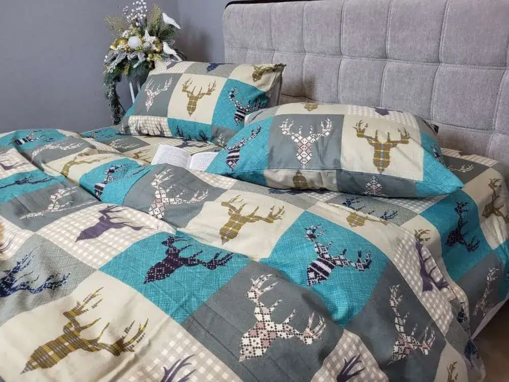 Комплект постільної білизни Трофей бірюза, Turkish flannel (5)
