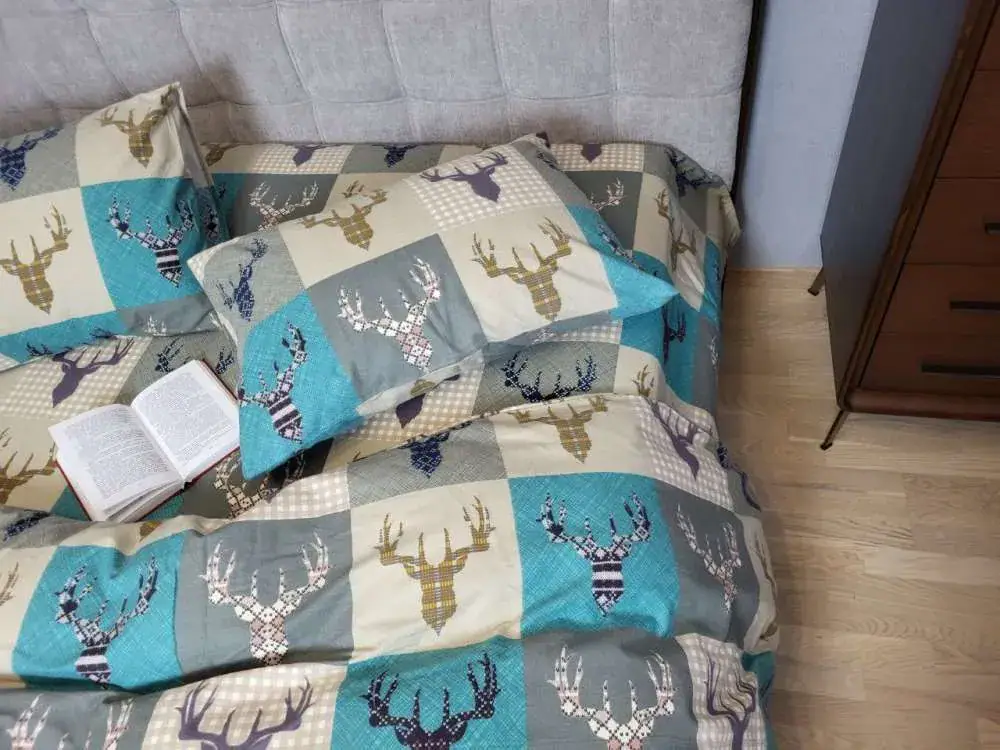 Комплект постільної білизни Трофей бірюза, Turkish flannel (6)