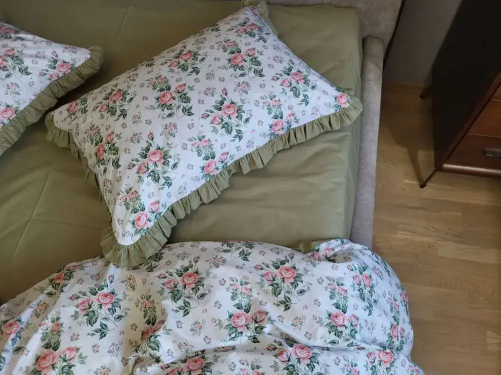Елітна постільна білизна Каприз, cotton з рюшею (4)
