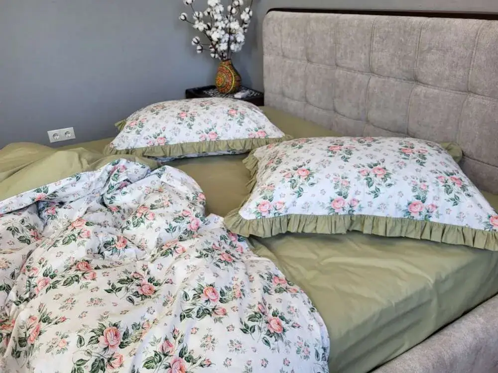 Елітна постільна білизна Каприз, cotton з рюшею (7)