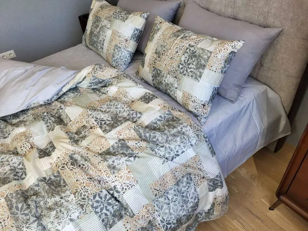 Комплект елітної постільної білизни Квадро, cotton (3)