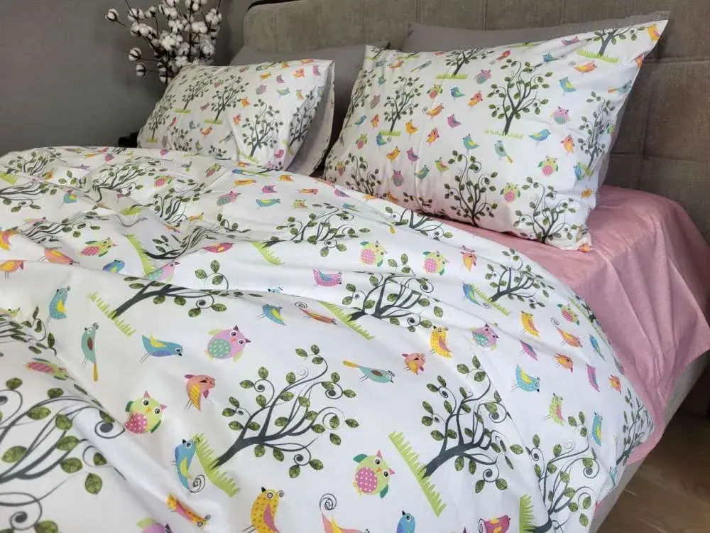 Детское постельное белье Птенчики, cotton Цельн. (4)