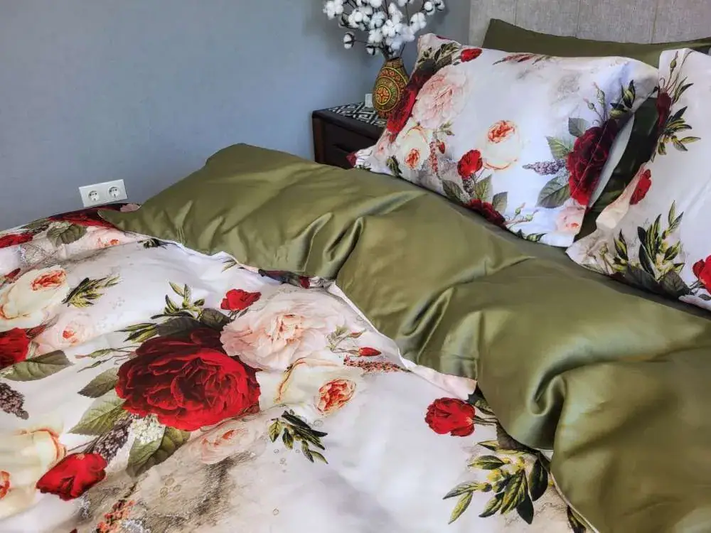 Элитное постельное белье Сатин PREMIUM ROSE (6)