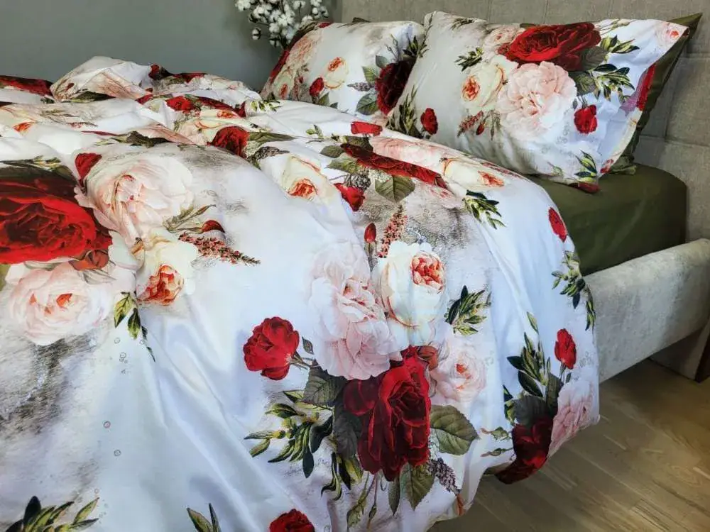 Элитное постельное белье Сатин PREMIUM ROSE (7)