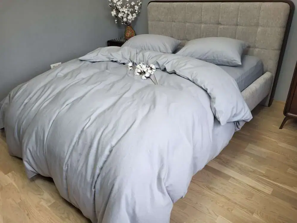 Комплект постельного белья из фланели Серый S147 Turkish flannel (5)