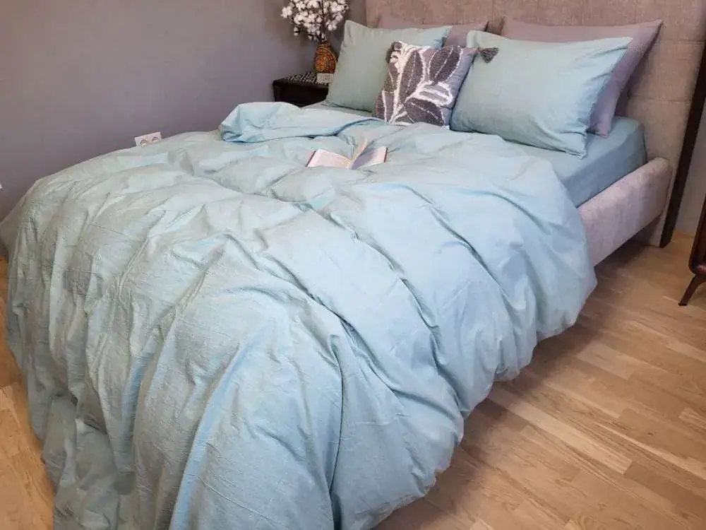 Комплект постельного белья Cyan, Washed Cotton W1291 (2)