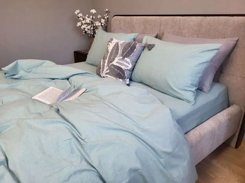 Комплект постельного белья Cyan, Washed Cotton W1291 (3)