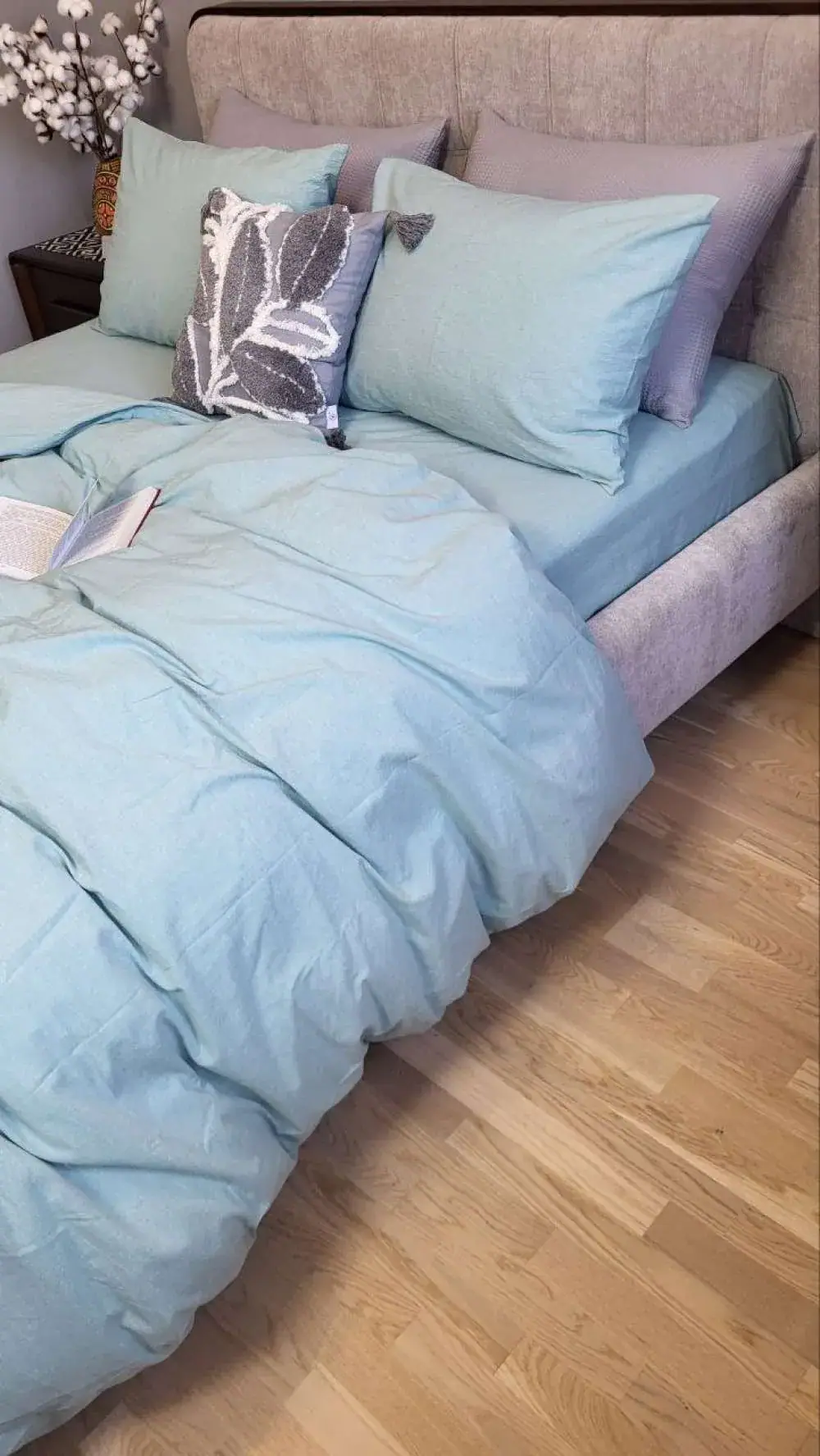 Комплект постельного белья Cyan, Washed Cotton W1291 (5)