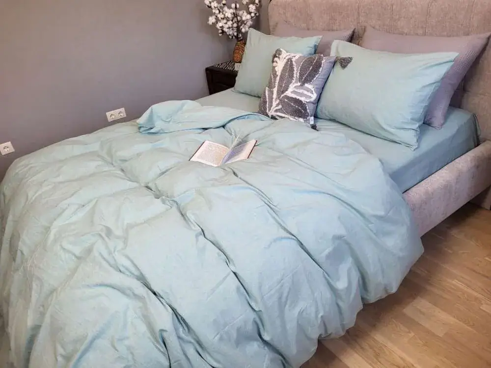 Комплект постельного белья Cyan, Washed Cotton W1291 (6)