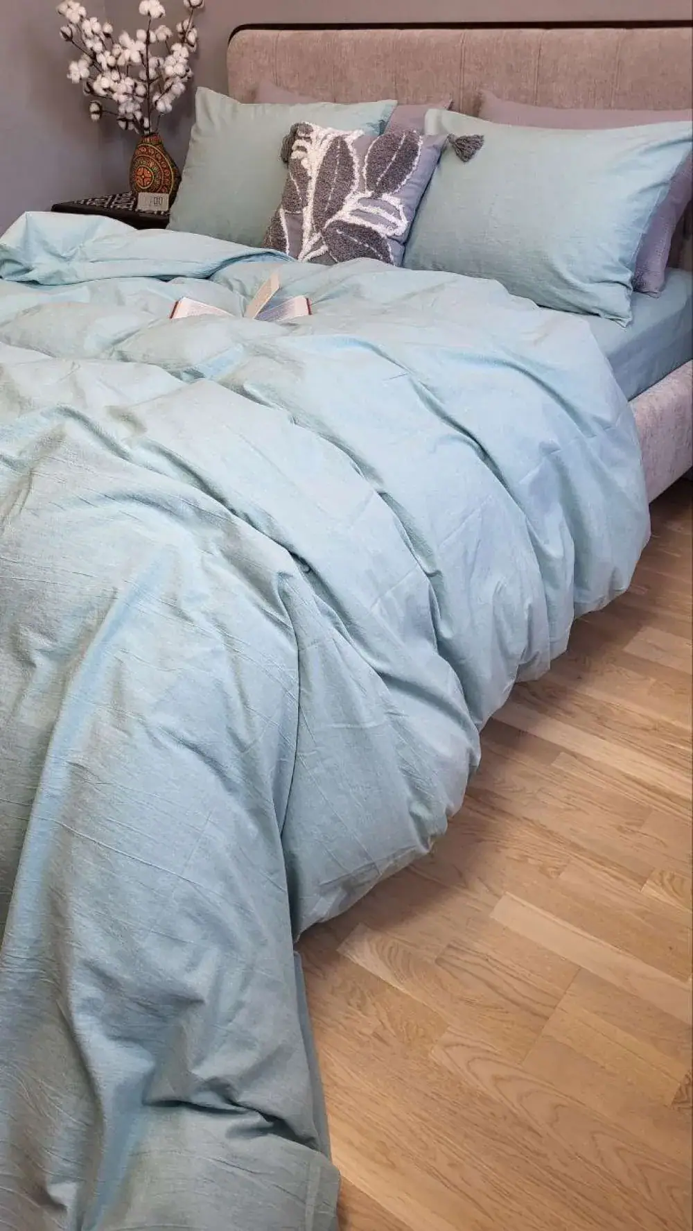 Комплект постельного белья Cyan, Washed Cotton W1291 (7)