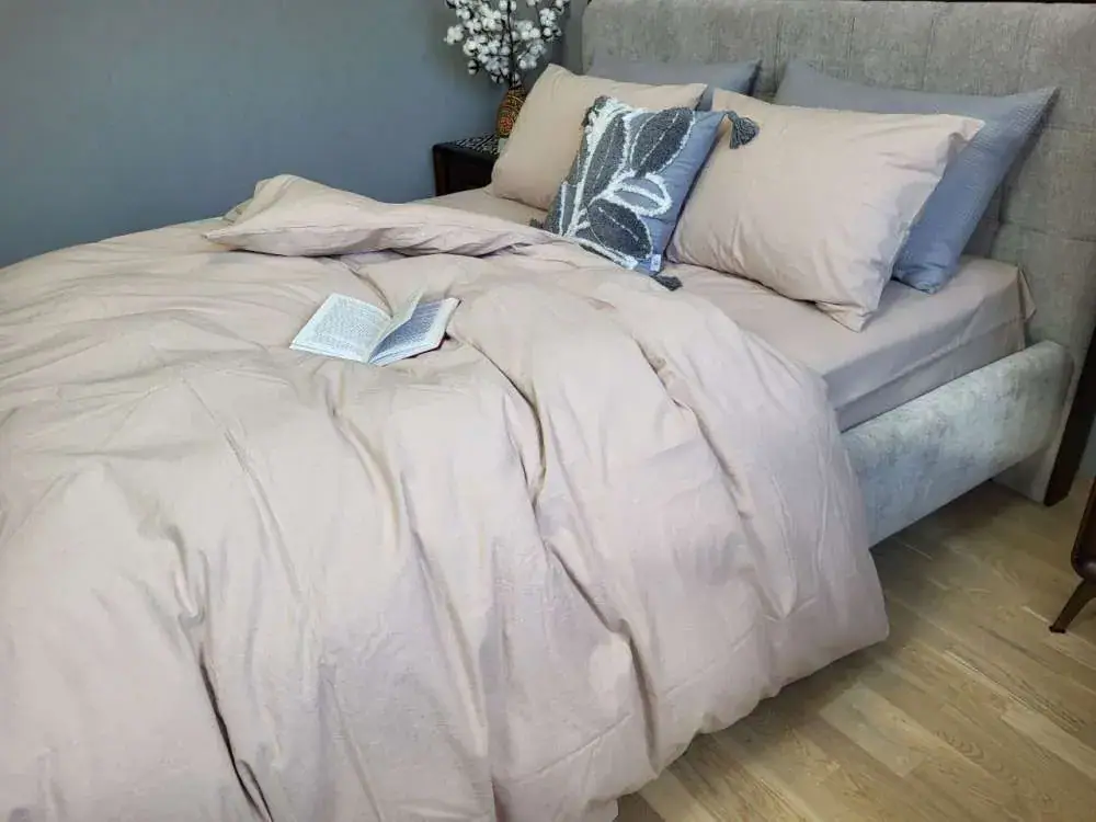 Комплект постільної білизни з вареної бавовни Cappuccino W1331 (6)