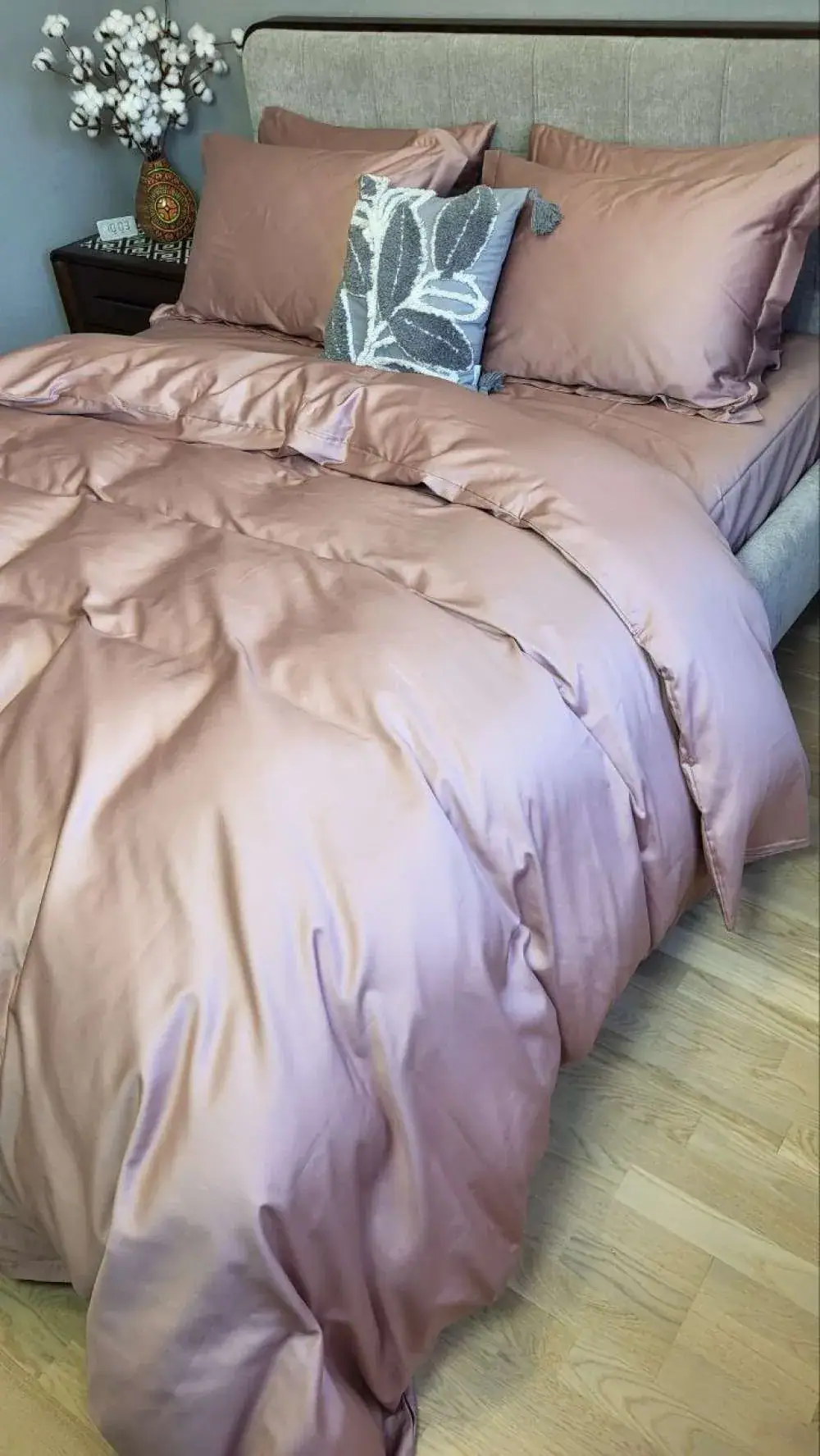 Елітна постільна білизна з сатину однотонного MAUVE NEW, №350N (2)