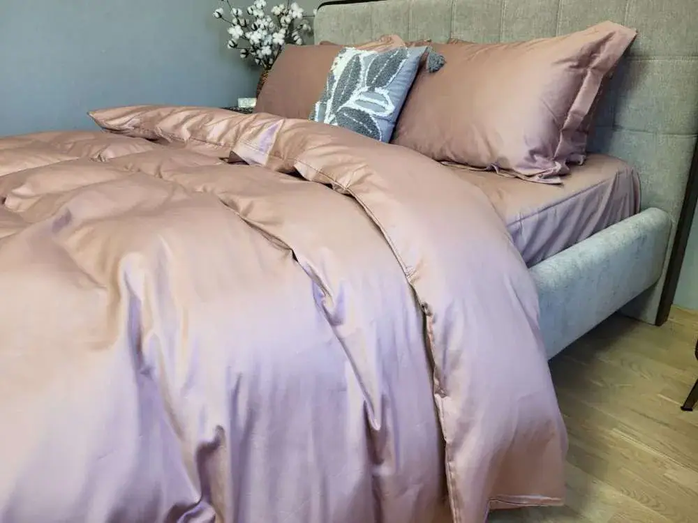 Елітна постільна білизна з сатину однотонного MAUVE NEW, №350N (5)