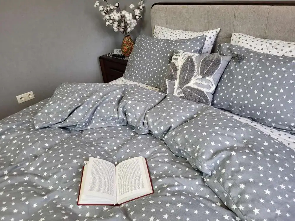 Комплект постільної білизни Зіронька сірий, Turkish flannel (6)