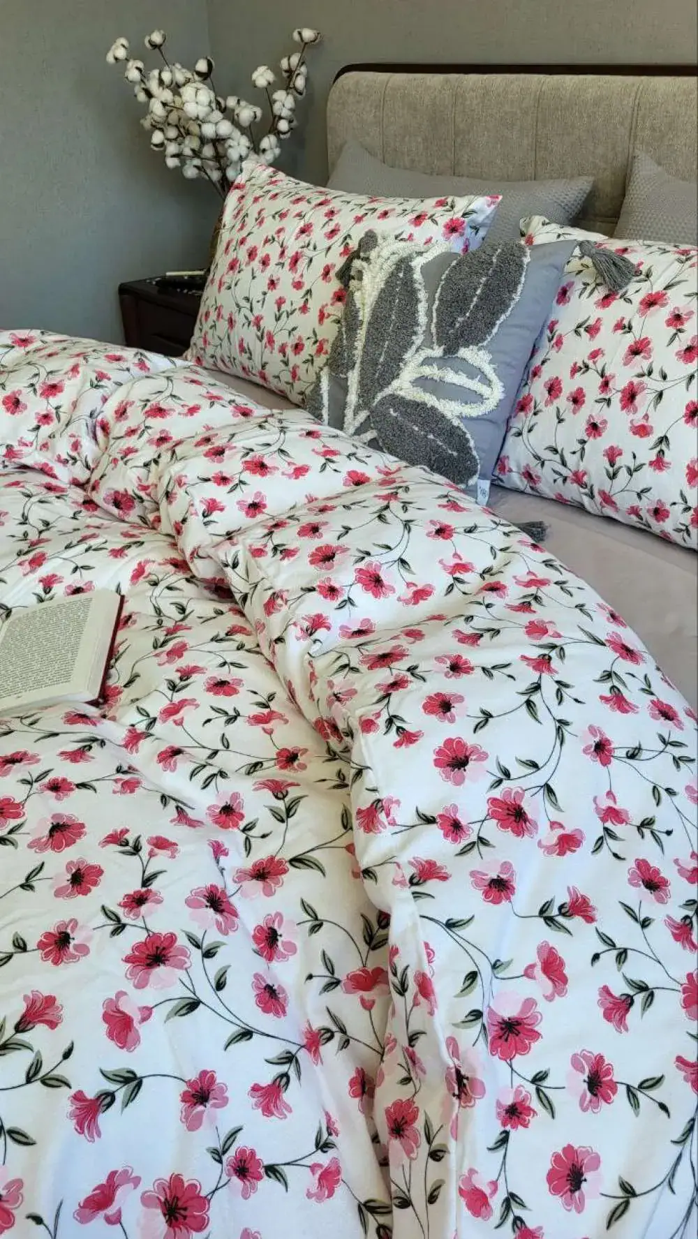 Комплект постельного белья Мия/серый муссон из Turkish flannel (2)
