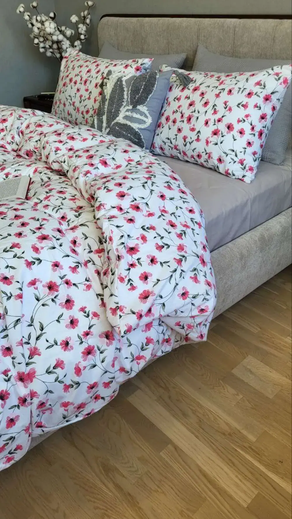 Комплект постельного белья Мия/серый муссон из Turkish flannel (3)