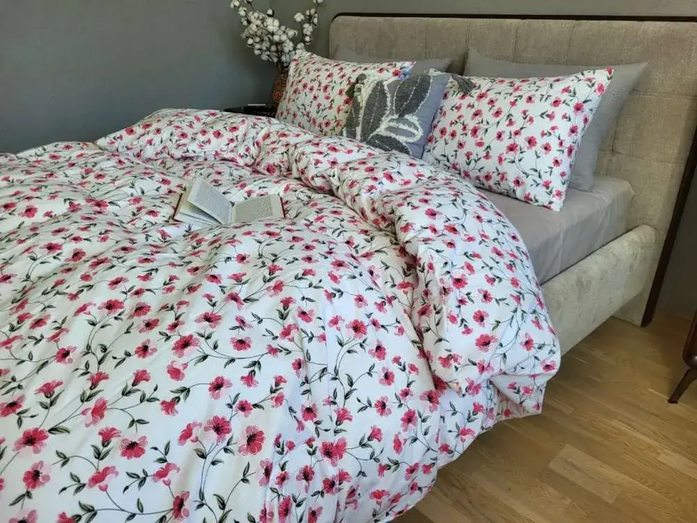 Комплект постельного белья Мия/серый муссон из Turkish flannel (4)