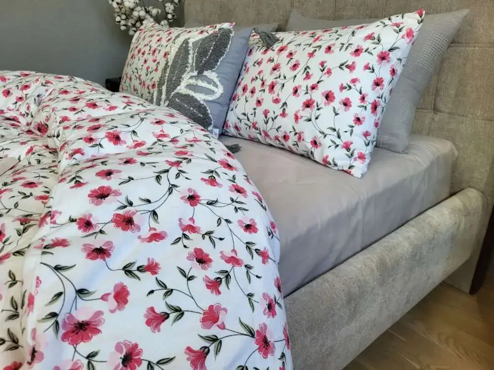 Комплект постельного белья Мия/серый муссон из Turkish flannel (6)