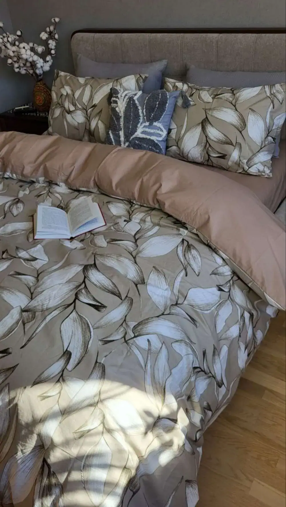 Елітна постільна білизна Віола беж з турецького котону (6)