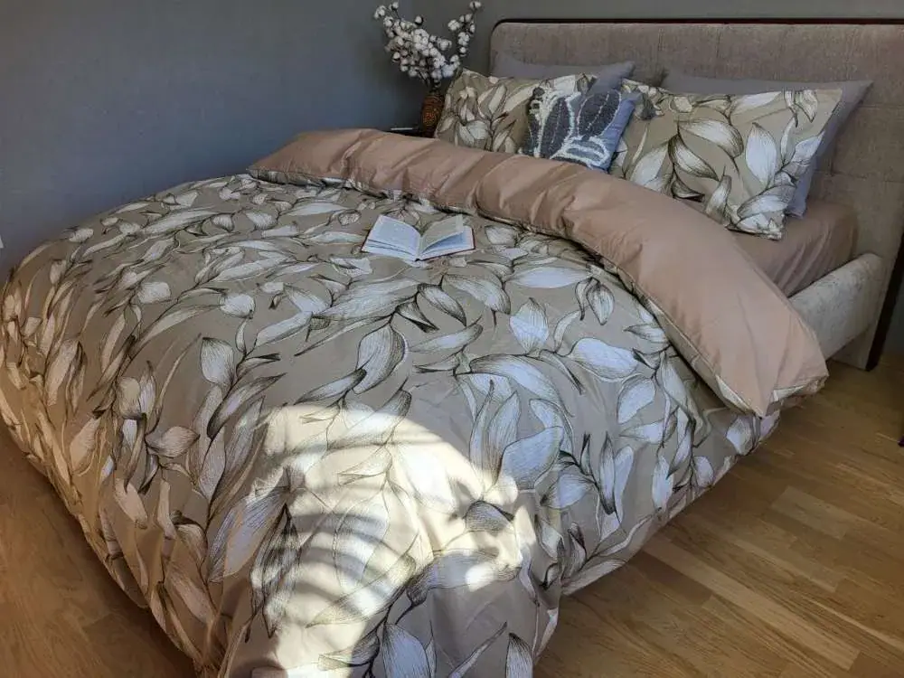 Елітна постільна білизна Віола беж з турецького котону (7)