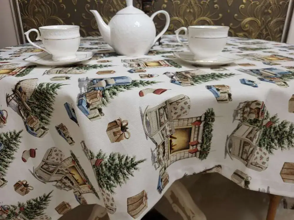 Новорічна скатертина для кухні (2)