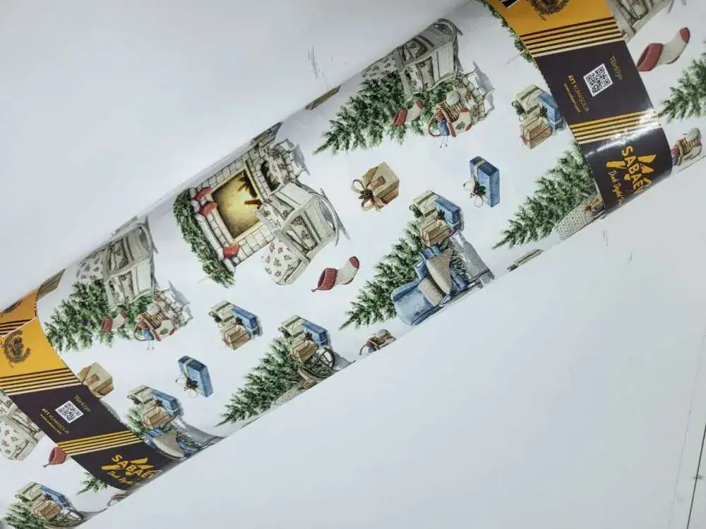 Кругла новорічна скатертина для кухні (3)