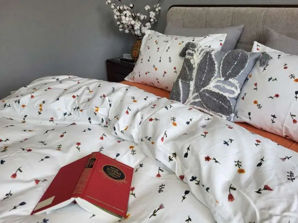 Комплект постільної білизни з фланелі Брілла/оранж. Turkish flannel (4)
