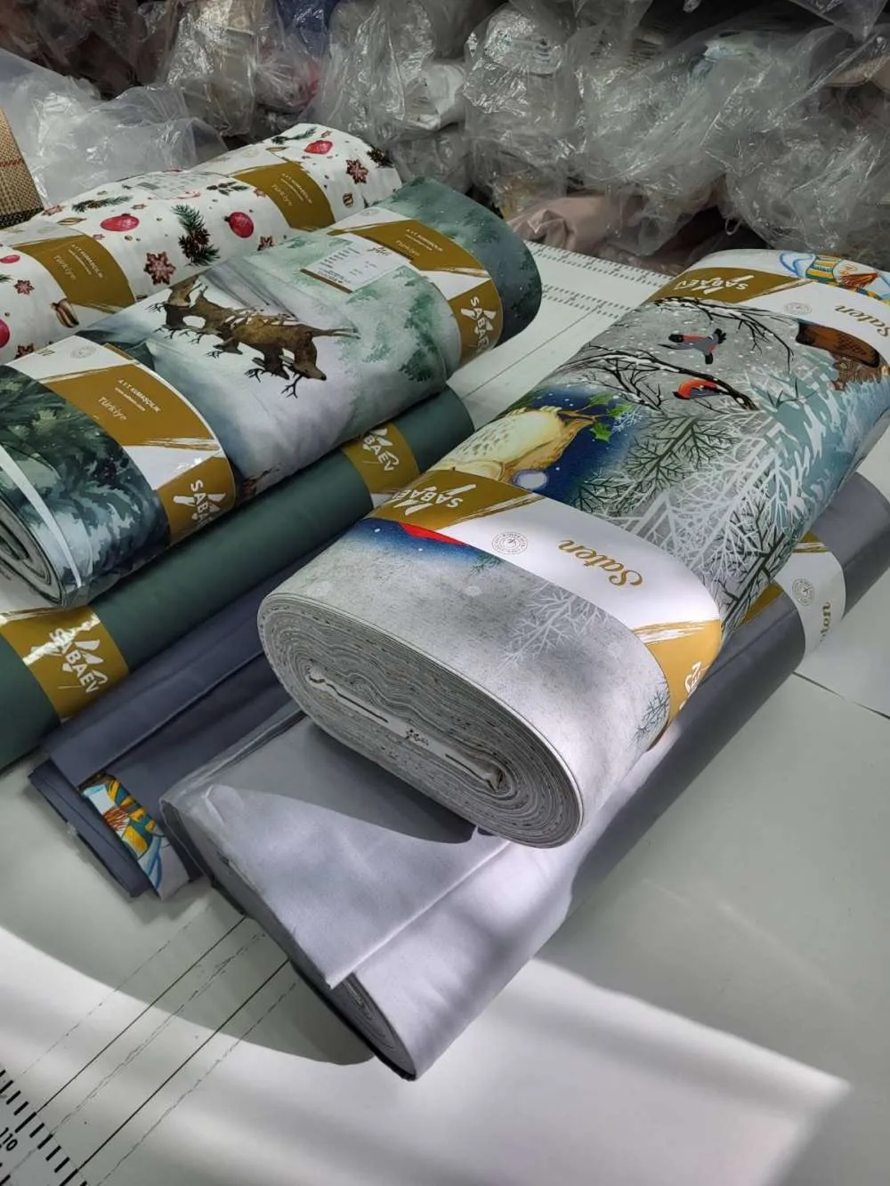 Комплект постельного белья Сатин PREMIUM SNOWY FOREST NEW (2)