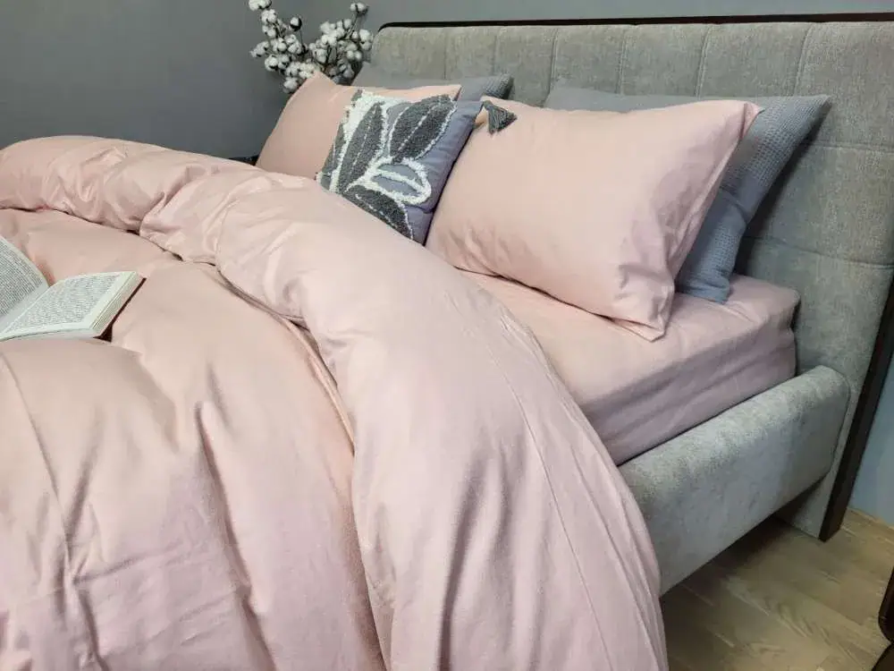 Комплект постельного белья из фланели Пудровый N16564 Turkish flannel (3)