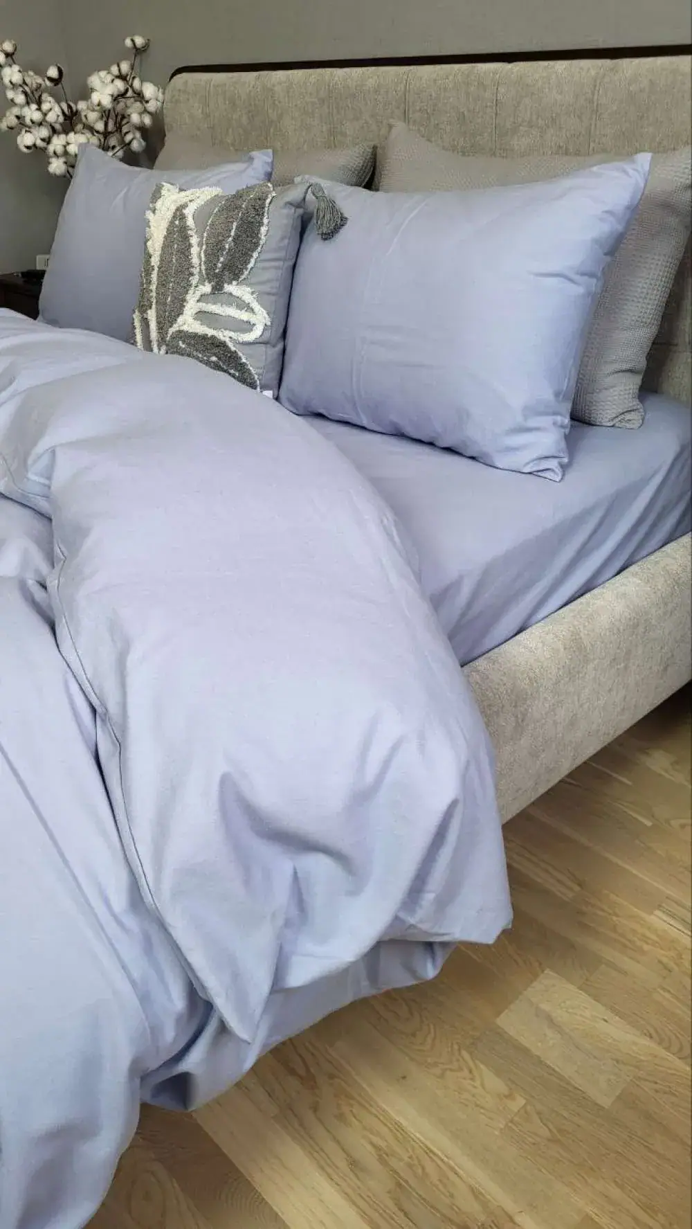 Комплект постільної білизни з фланелі Лавандовий N17936 Turkish flannel (5)