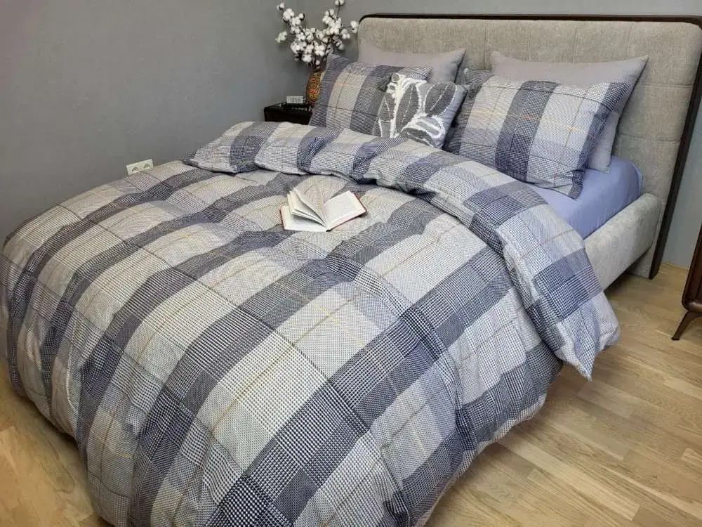 Комплект постільної білизни з фланелі Turkish flannel Картель/лавандов. (3)