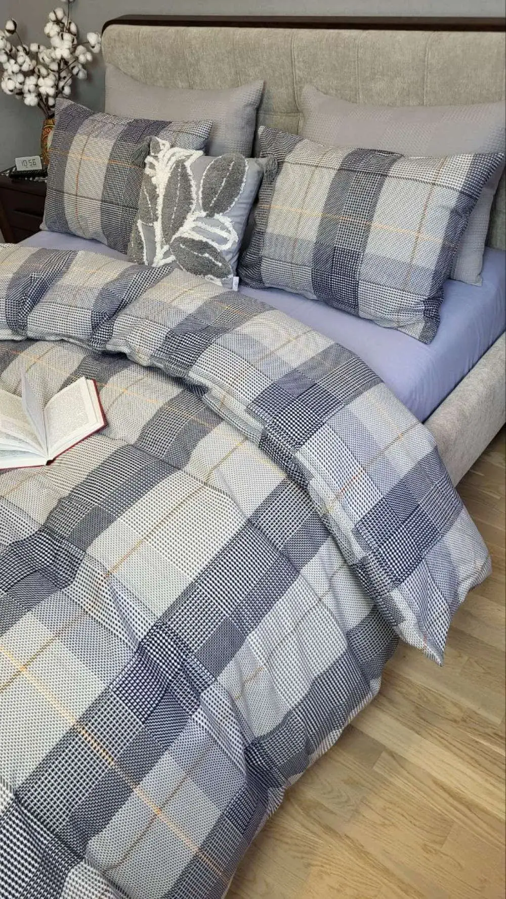 Комплект постільної білизни з фланелі Turkish flannel Картель/лавандов. (5)