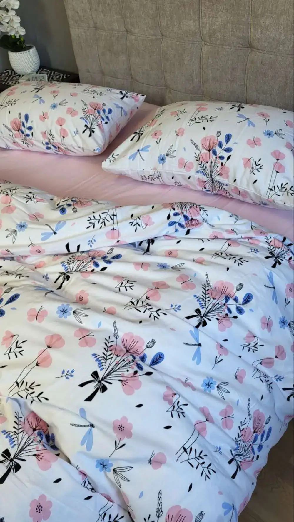 Комплект постільної білизни Симпатія/рожевий з Turkish flannel (3)