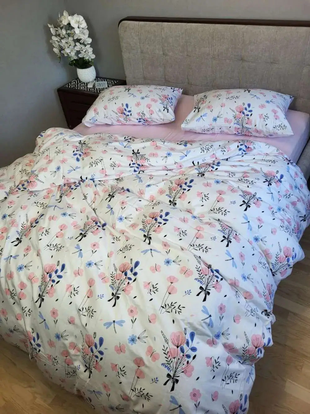Комплект постільної білизни Симпатія/рожевий з Turkish flannel (4)