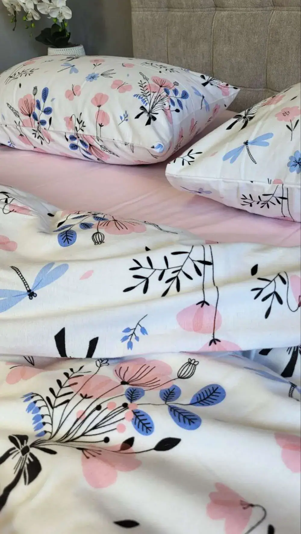 Комплект постільної білизни Симпатія/рожевий з Turkish flannel (5)