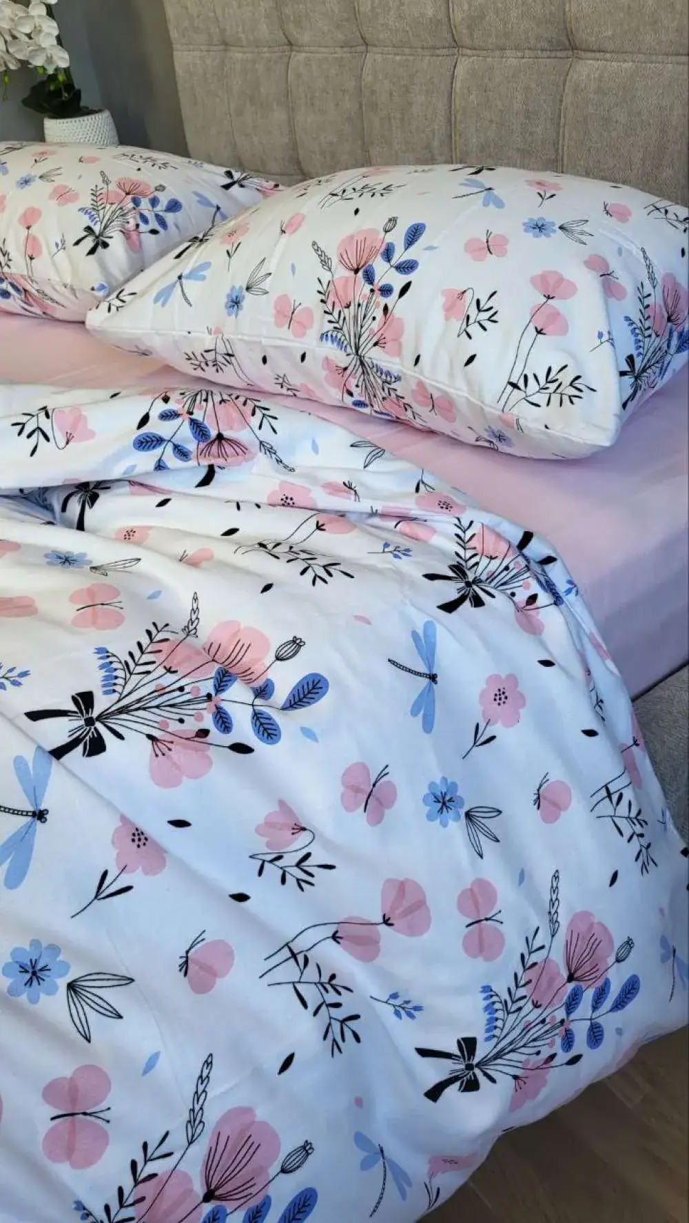 Комплект постільної білизни Симпатія/рожевий з Turkish flannel (6)