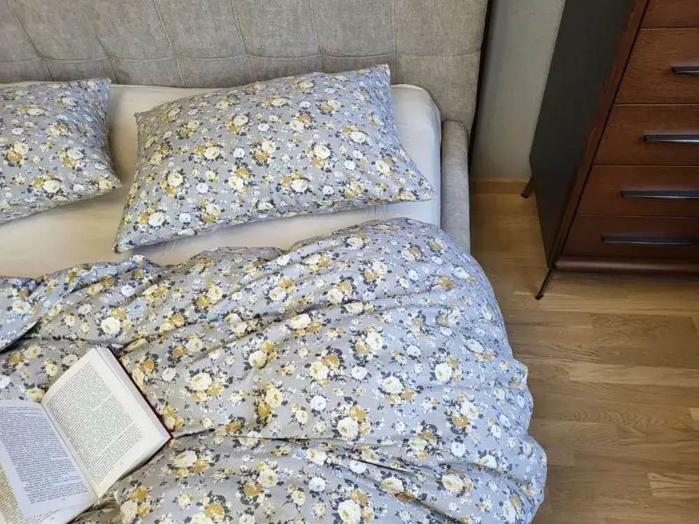 Комплект постільної білизни з фланелі Фансі/шампань Turkish flannel цільн. (3)