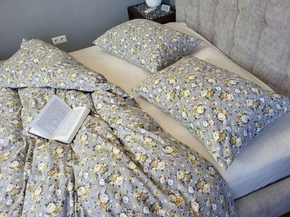 Комплект постільної білизни з фланелі Фансі/шампань Turkish flannel цільн. (4)