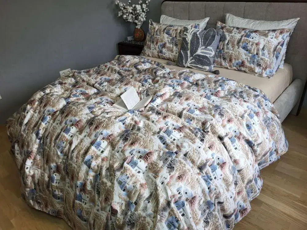 Комплект постільної білизни Фантазія/бежева пастель, Turkish flannel (3)