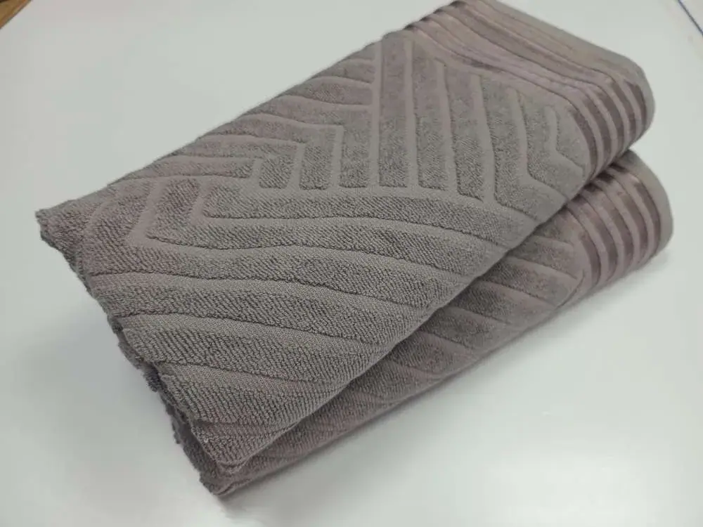 Рушник махровий LUX COTTON YENI сірого кольору (4)