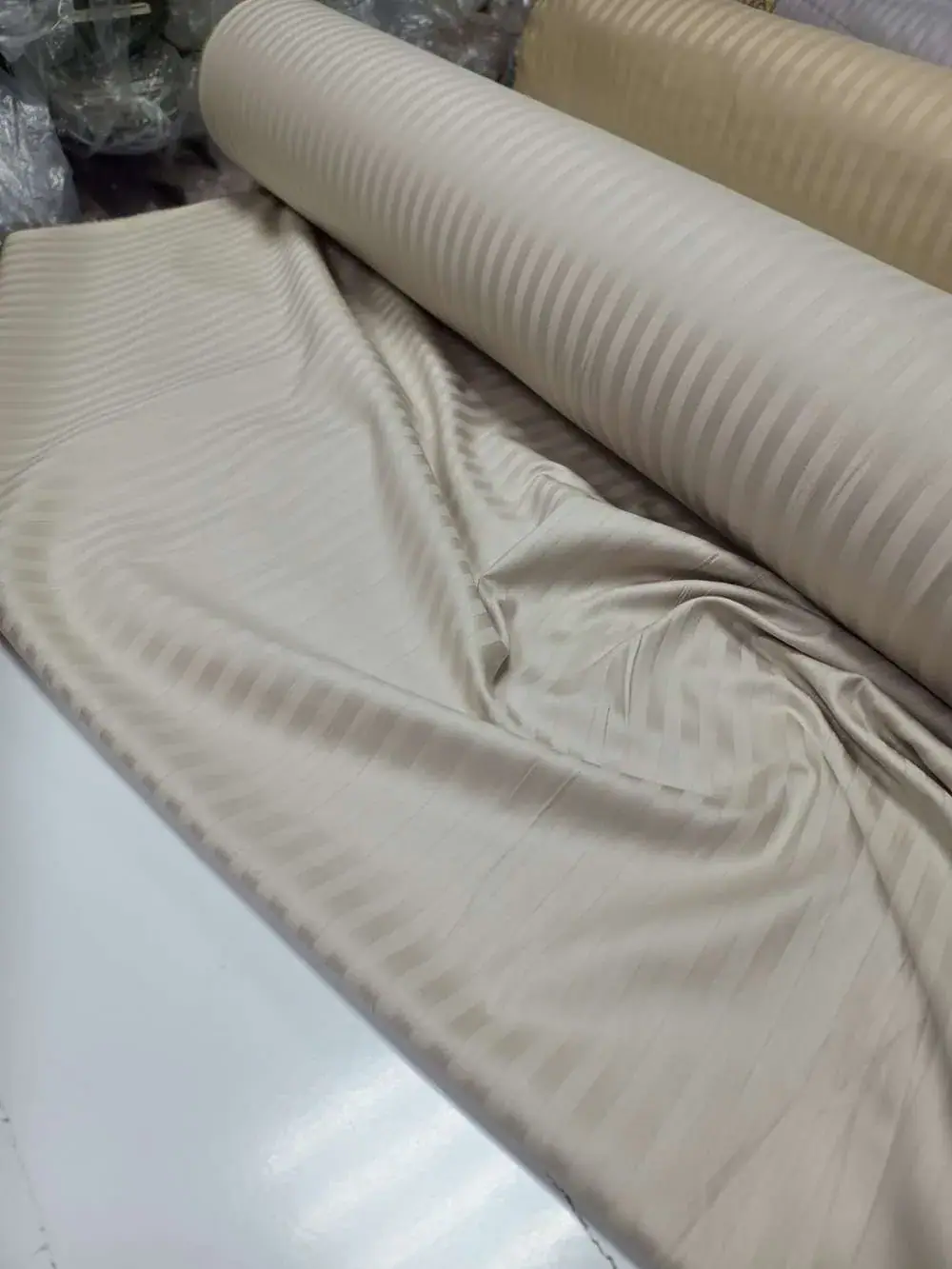 Комплект постільної білизни Stripe LUX LIGHT BEIGE 1x1см (3)