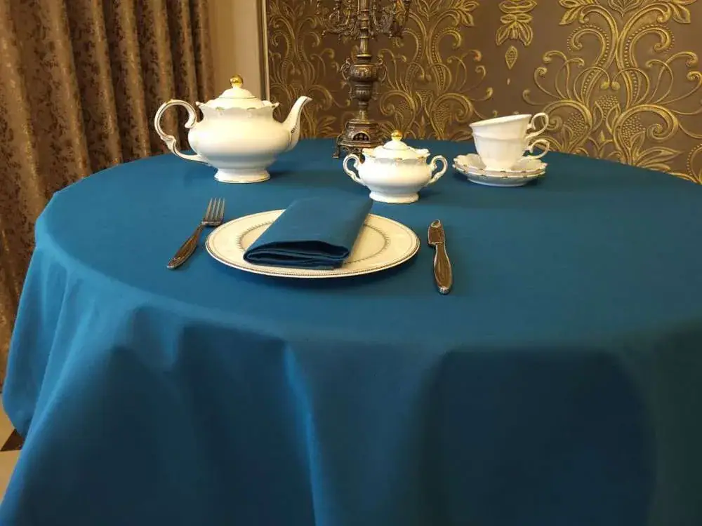 Кругла скатертина Лазур для кухні (3)