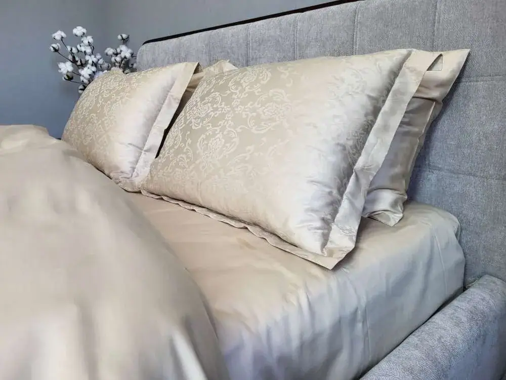 Елітна постільна білизна Сатин JACQUARD, CASPE BEIGE (5)