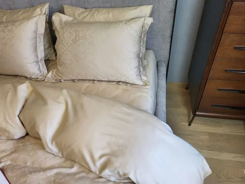 Елітна постільна білизна Сатин JACQUARD, CASPE BEIGE (6)