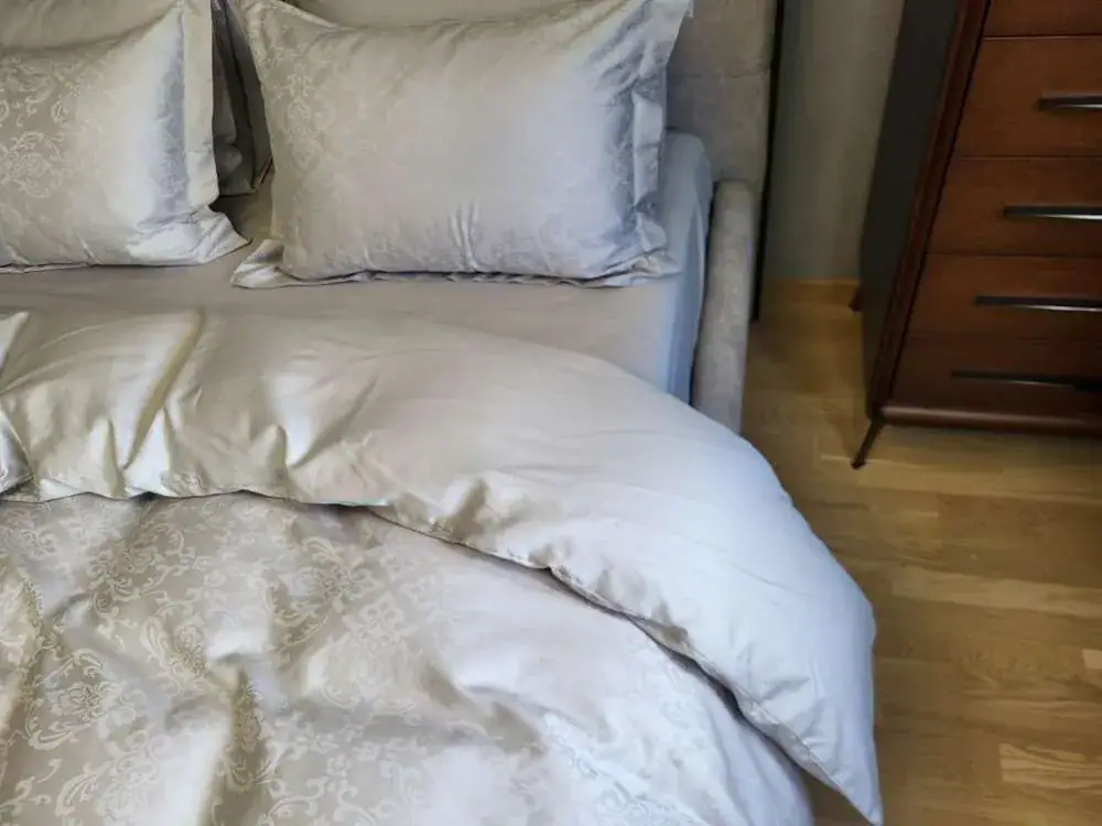 Елітна постільна білизна Сатин JACQUARD, CASPE GREY (3)
