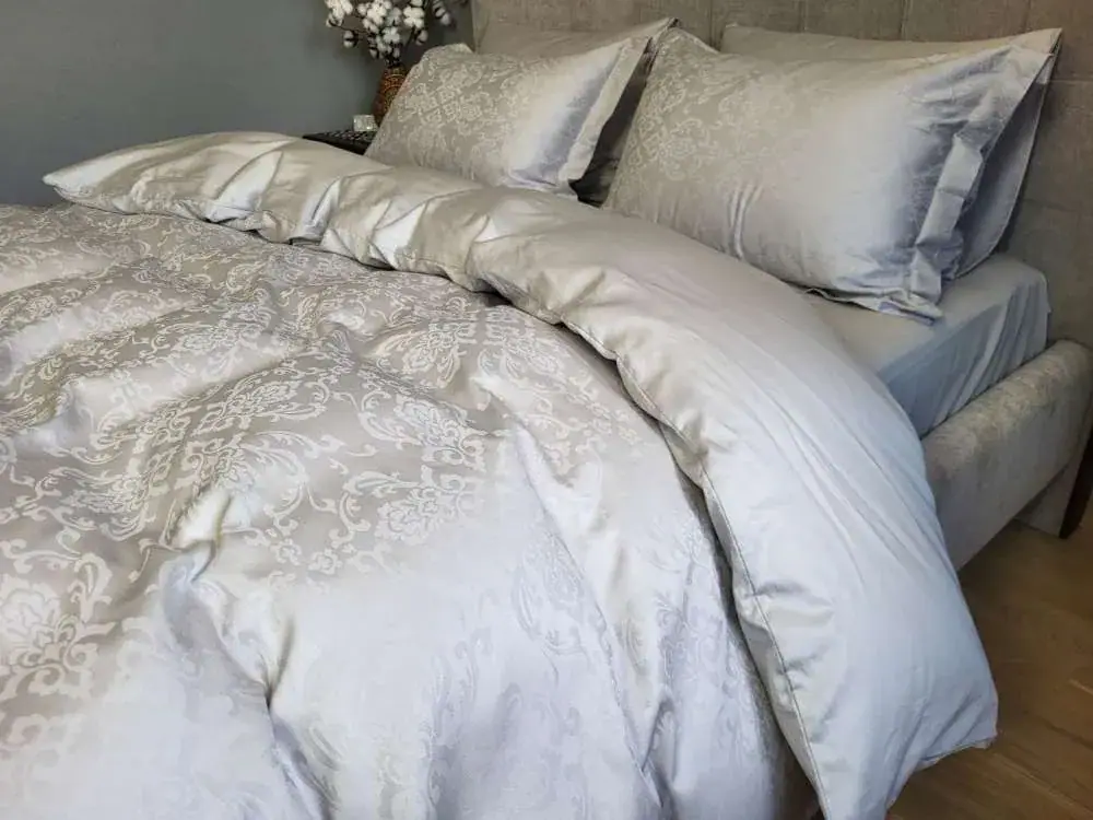 Елітна постільна білизна Сатин JACQUARD, CASPE GREY (6)