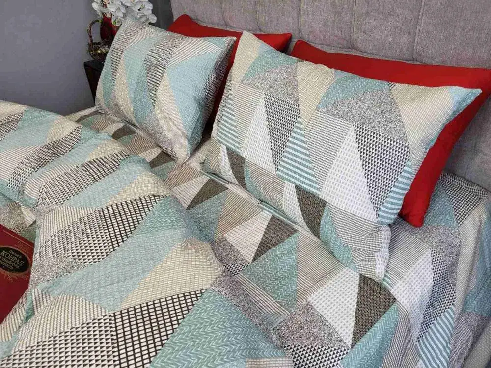 Комплект постельного белья Калейдоскоп бирюза, GOFRE (2)