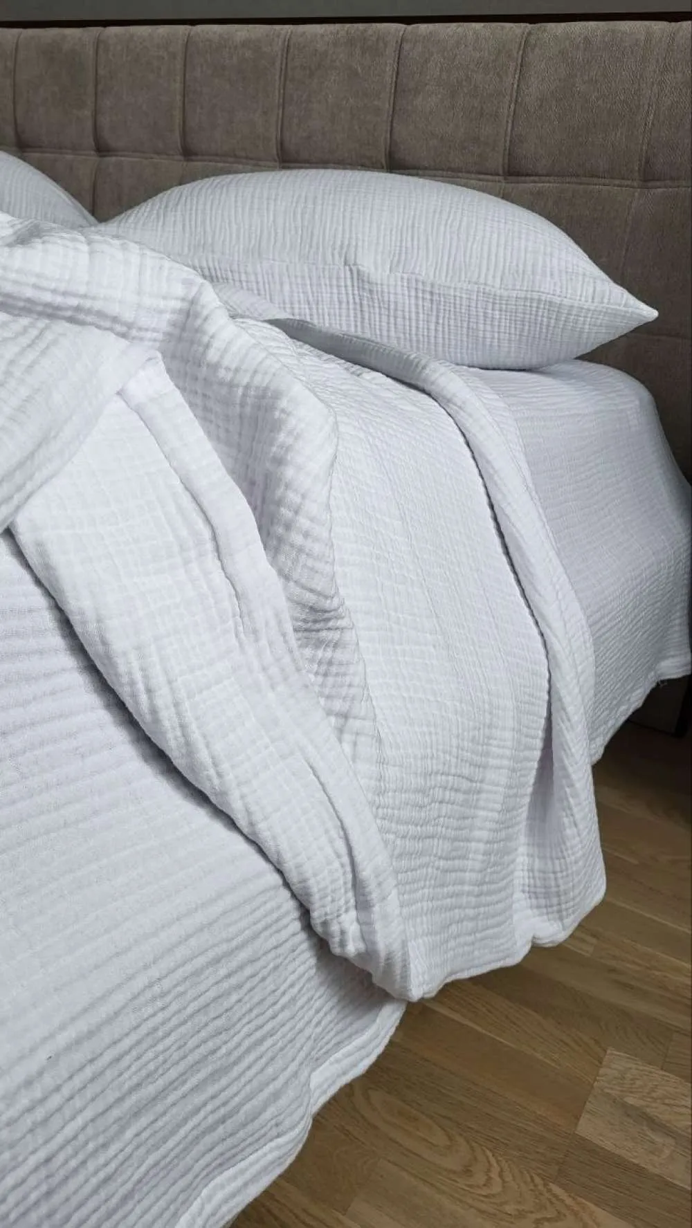 Елітна постільна білизна з мусліну White (6)