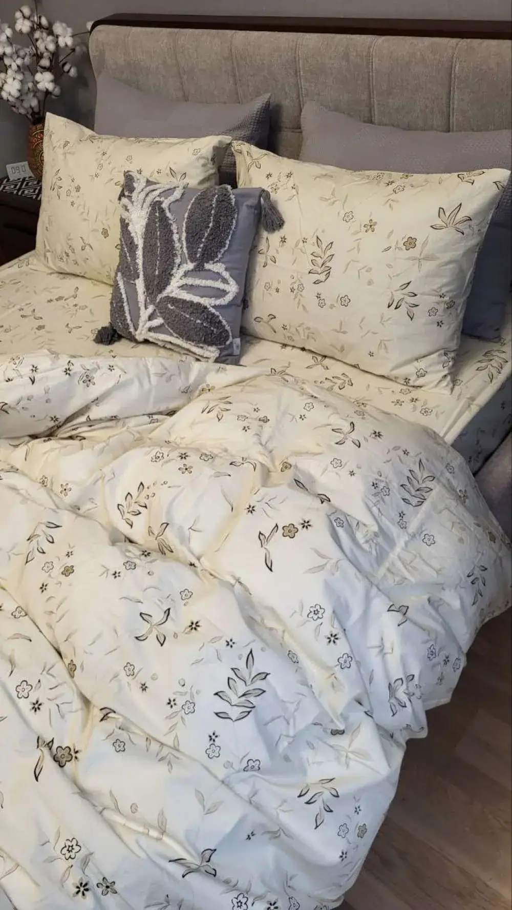 Комплект постільної білизни Flowers з вареної бавовни 50x70см (5)