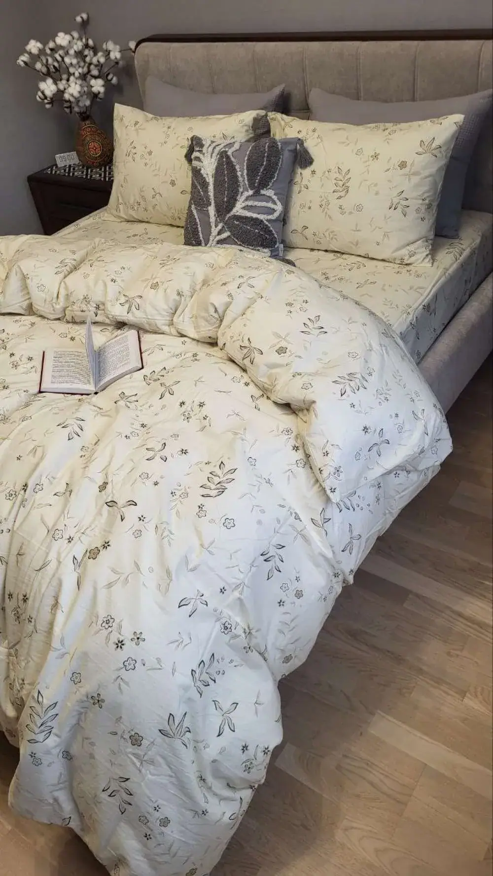 Комплект постільної білизни Flowers з вареної бавовни 50x70см (6)